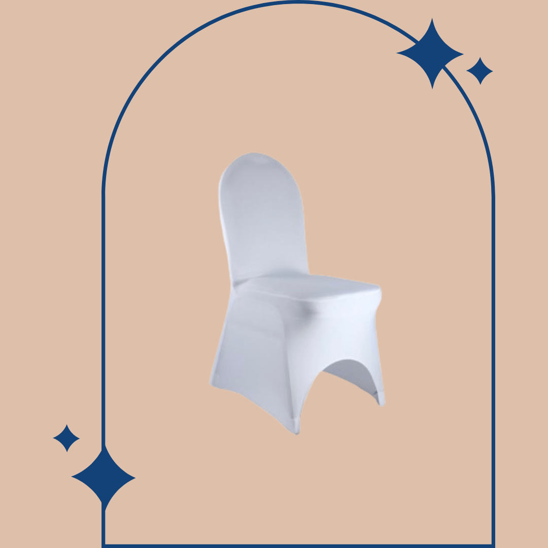 housse de chaise premium en lycra blanc